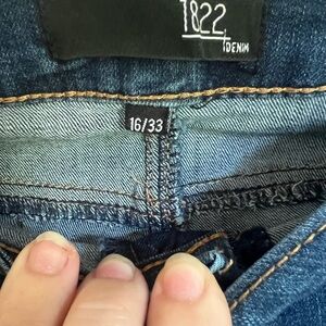NWT 1822 Denim- vintage cuffed high rise skinny jean - indigo 16/33